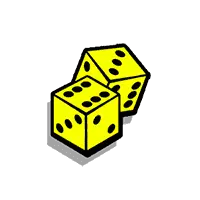 Yellow dice symbol